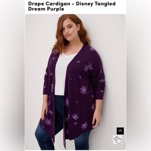 Torrid Tangled Purple Drape Cardigan in Torrid Size 1 (Like New, hard to find!)